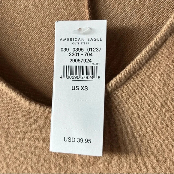 NWT American Eagle Outfitters women’s Sweater Dress Size XS TAN - Picture 6 of 9
